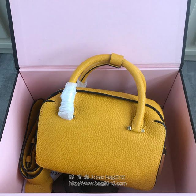 DELVAUX女包 Delvau單肩斜挎包 半手工Cool box 小號 德爾沃女手提包 手拎包 太陽黃  fcs1195